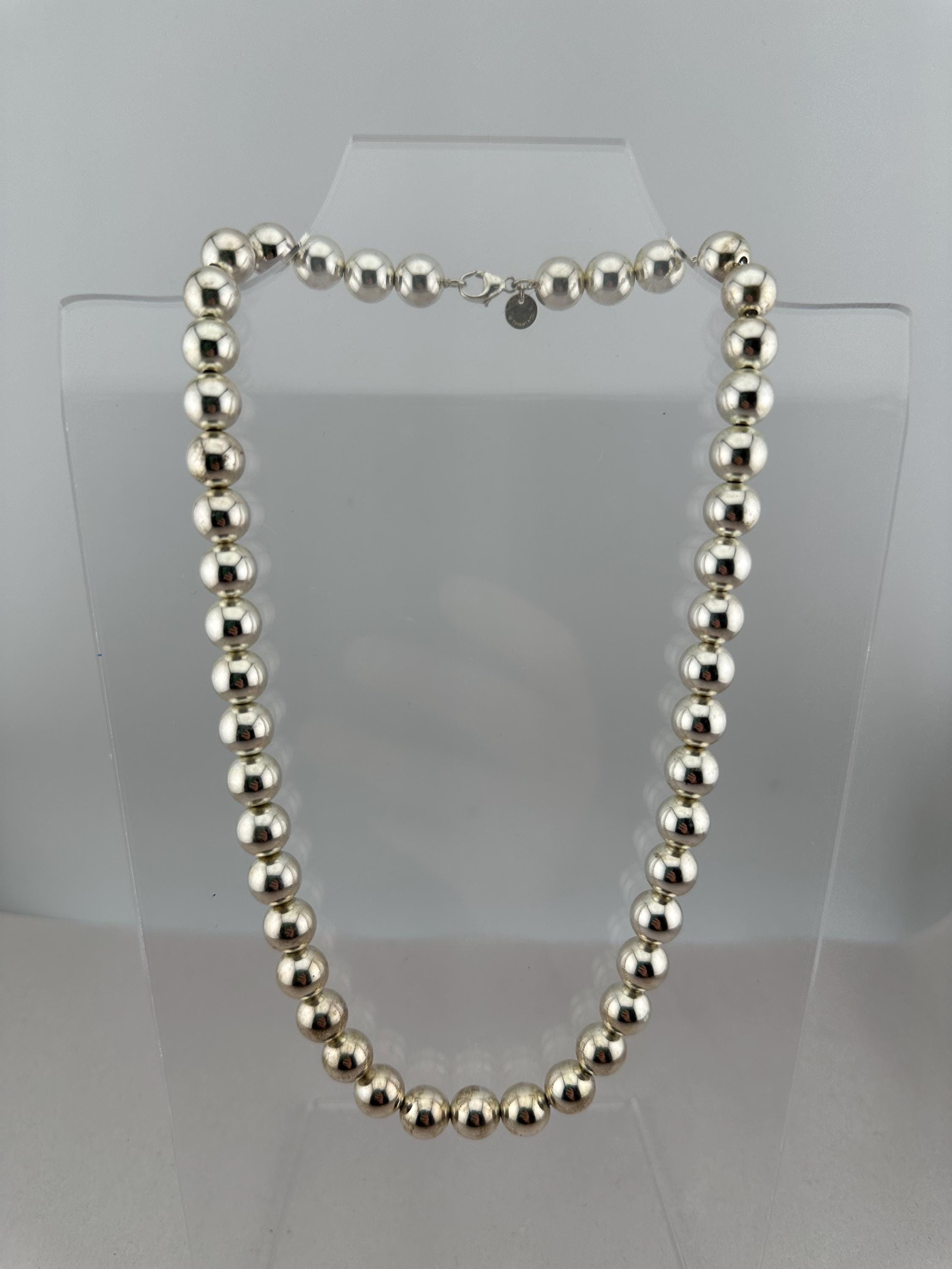 Tiffanys and Co Ball Necklace - Etsy UK
