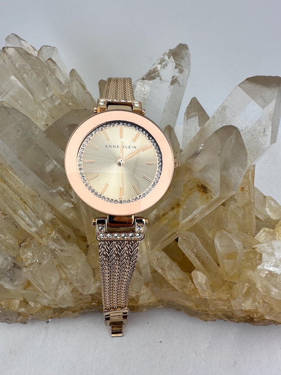 Premium Crystal-Accented Watch with Mesh Bracelet Amazon.com: Anne Klein Women main image 3