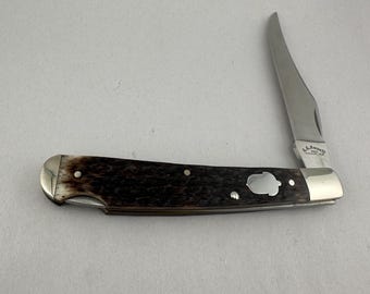 A.G. Russell Lock Back Toadsticker Jigged bone RUS-AGC8B Folding Knife New Old Stock