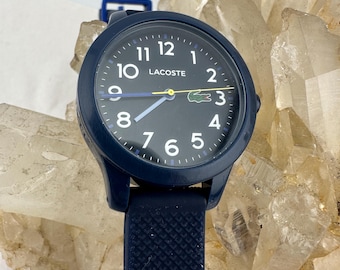 Lacoste 12.12 Kids' Blue Silicone Strap Watch/small wrist Ladies watch NOS New Battery