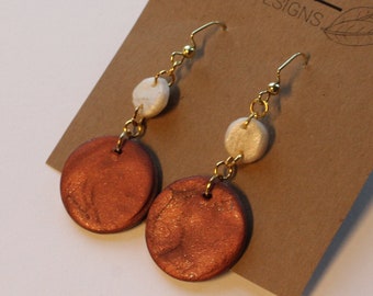 Boucles d’oreilles rouge et blanc