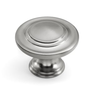 Satin Nickel 1.32 Inch Top 3 Ring Cabinet Knob, Kitchen Hardware, Drawer Knob, Dresser Knob