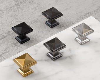 Classic Pyramid Square Cabinet Knob Kitchen Drawer Pulls