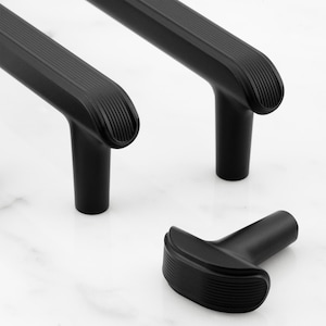 Svarta dekorativa lyxiga skåpshandtag och knoppar för hemmet, skåpbeslag 7,5 cm 9,5 cm 12,5 cm centrum till centrum