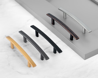 Slim Arched Handle Pull, Kitchen and Bathroom Hardware 3&quot; 3.75&quot; 5&quot; Center to Center Slim Slender Cabinet handles Modern Cabinet Pull