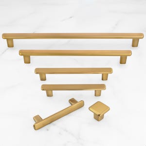 Tirador rectangular moderno para armario, tirador dorado para cajón de cómoda.