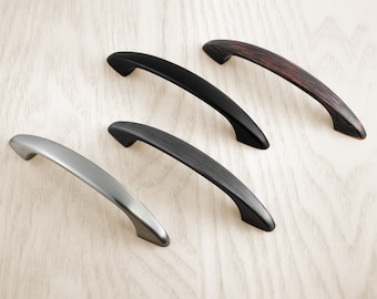 Modern Slim Arch Cabinet Handle Pulls Modern Drawer Pull Handle Dresser Pull Handle Kitchen and Bathroom Hardware 3” Hole Center