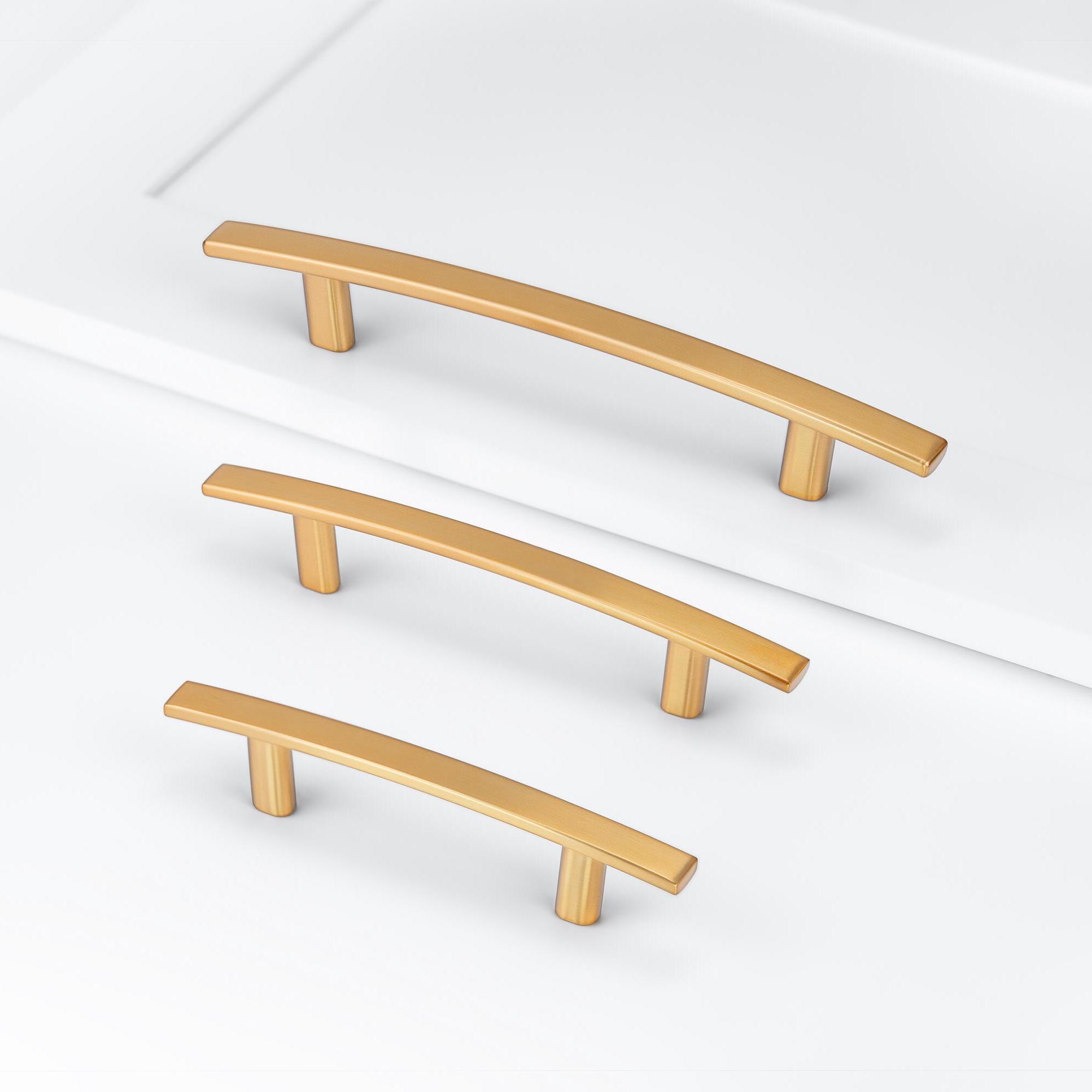 Slim Arched Handle Pull, Kitchen and Bathroom Hardware 3 3.75 5 Center ...