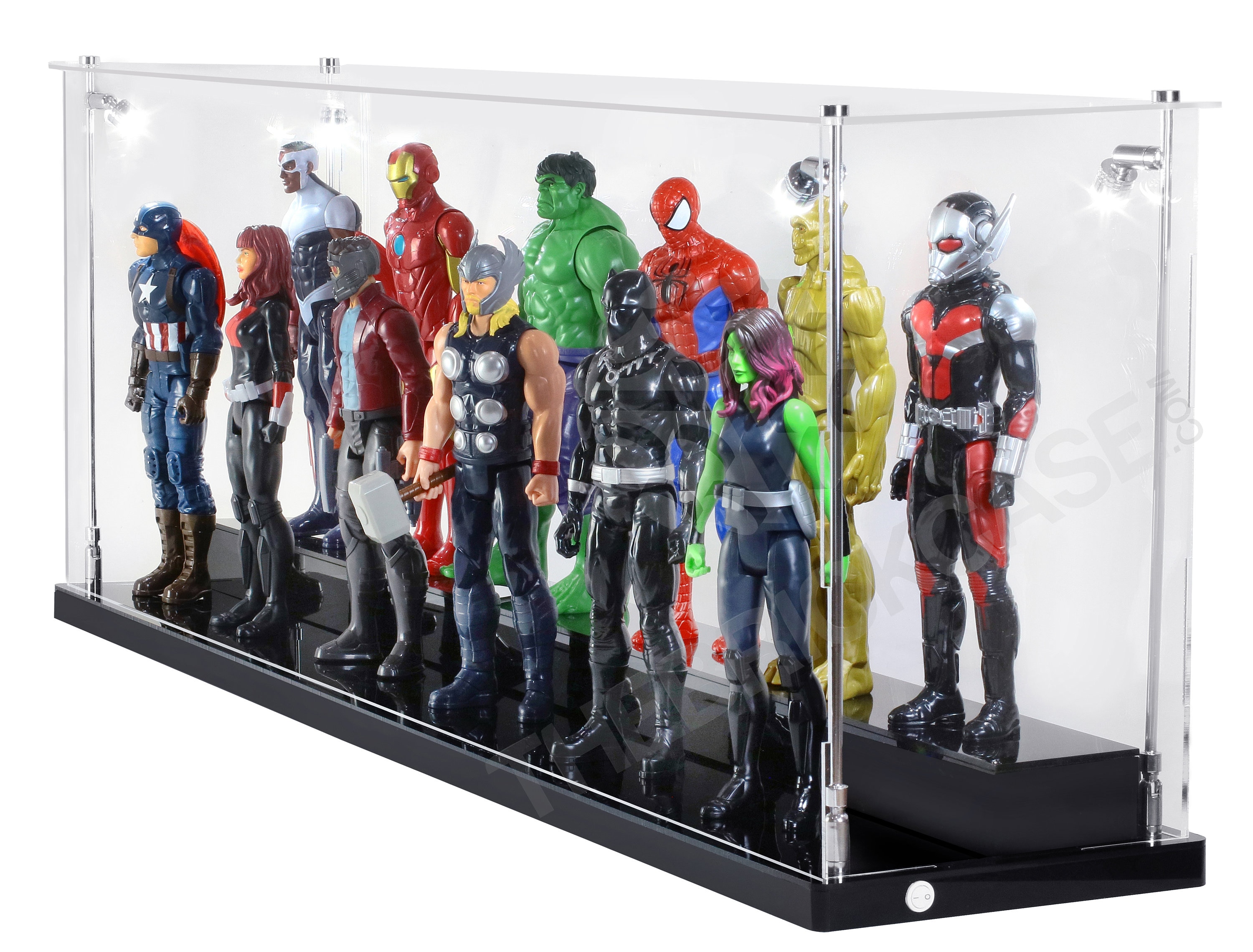 LED Lighted Display Case for multiple 1/6 scale figures (Display Case ONLY, Stand sold separately)