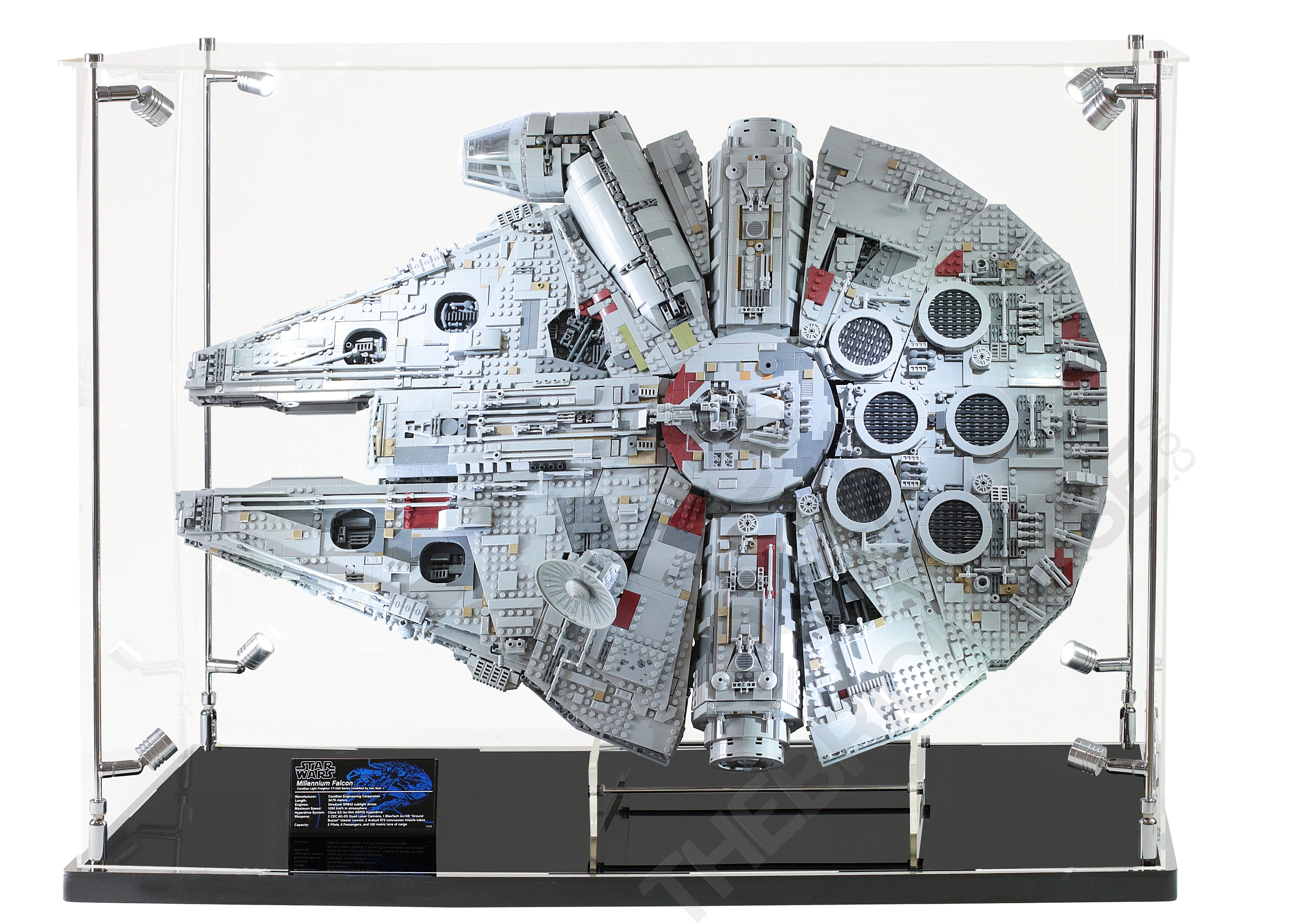 Acrylic Display Case For LEGO 75192 Star Wars Millennium Falcon (Horizontal)