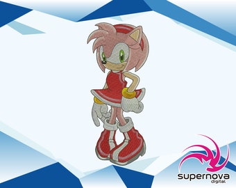 Amy Rose Sonic - Sega. Embroidery Design Machine. Automatic Embroidery Design