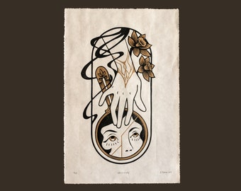 ALL IS VANITY Limited Edition Linocut Print