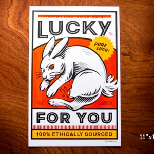 LUCKY FOR YOU Risograph Art Print Poster image 2