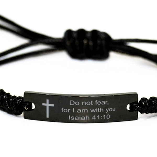 Isaiah 41 10 Bracelet, Bible Verse Bracelet, Christmas Gift For Men Women, Rope Bracelet, Dad Gift, Birthday, Valentine's Gift