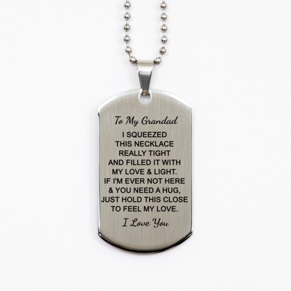 To My Grandad Necklace Gift for Grandad 