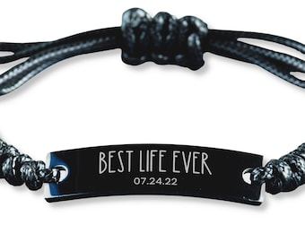Best Life Ever Bracelet, Personalized JW Gifts, Baptism Date Rope Bracelet, JW Pioneer, Pioneer School Gift