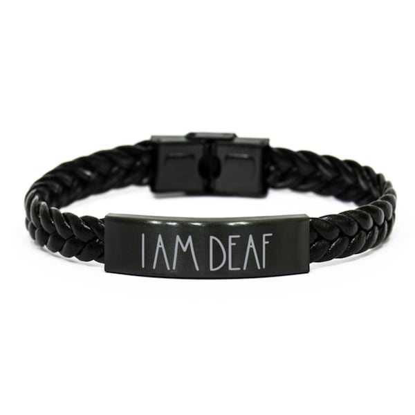 I Am Deaf Bracelet, Deaf Bracelet,  Birthday Gift, Gift For Deaf