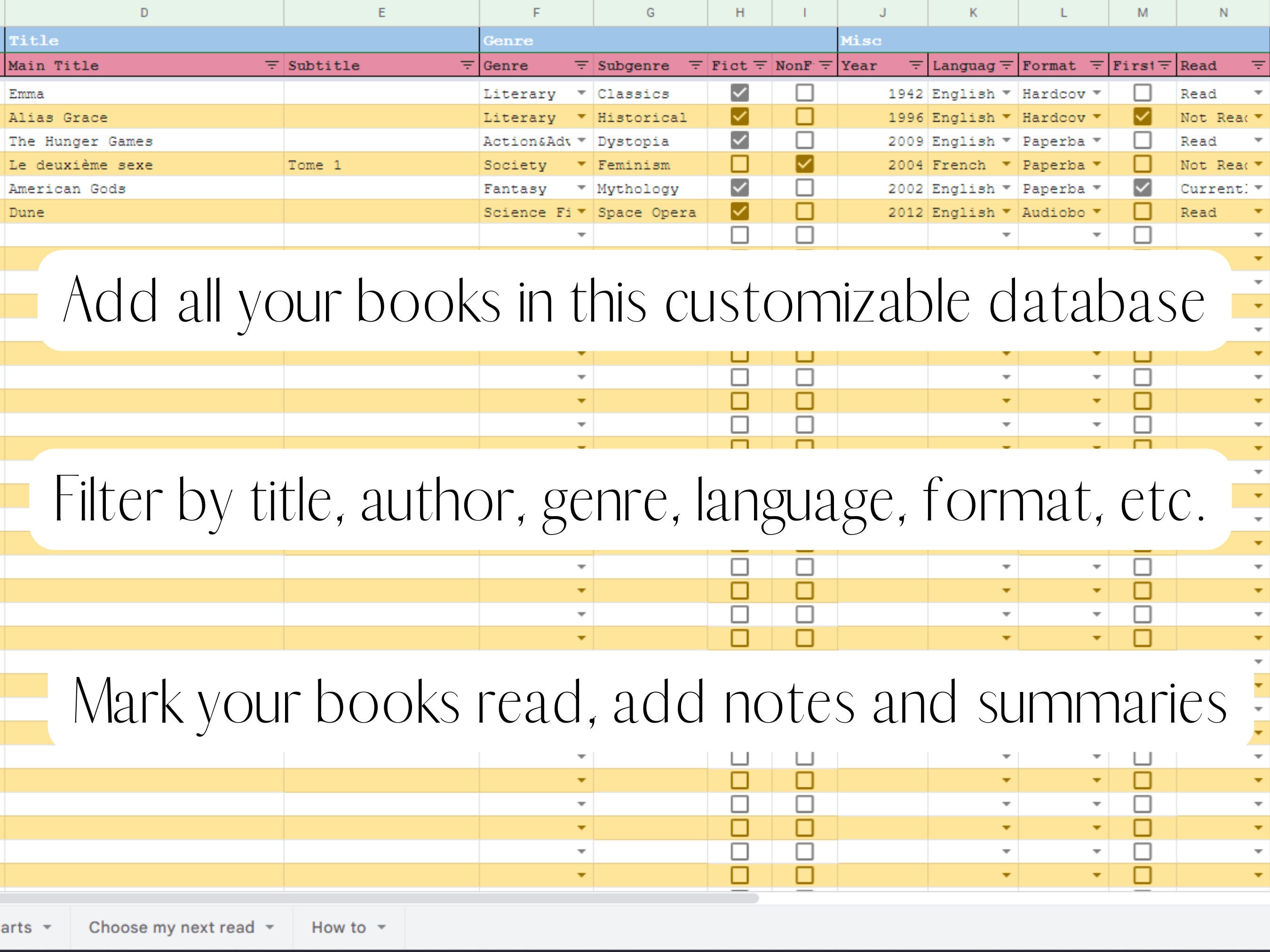 Book Library Google Sheets Template Catalogue Books Database Book ...