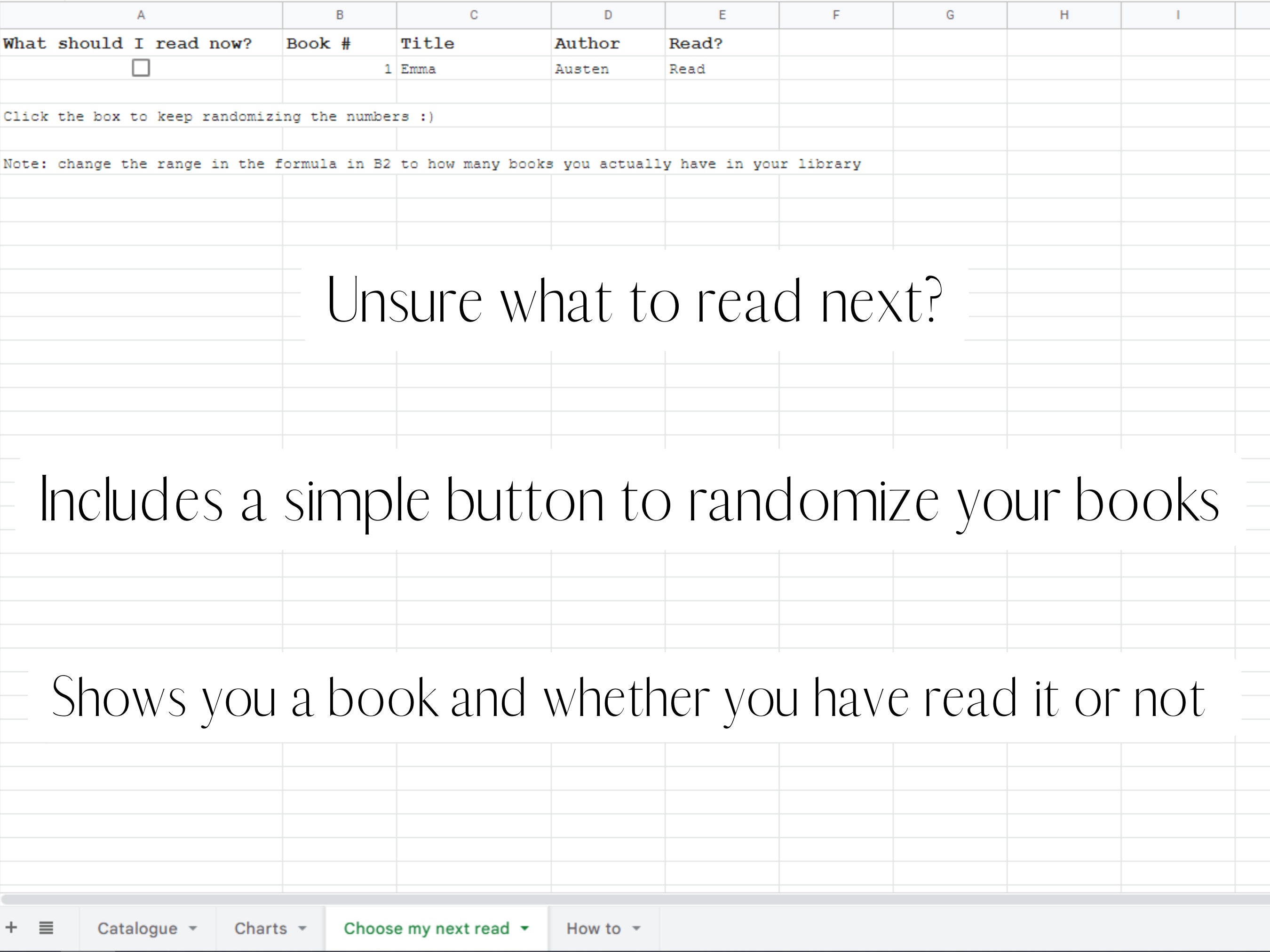Book Library Google Sheets Template Catalogue Books Database Book ...