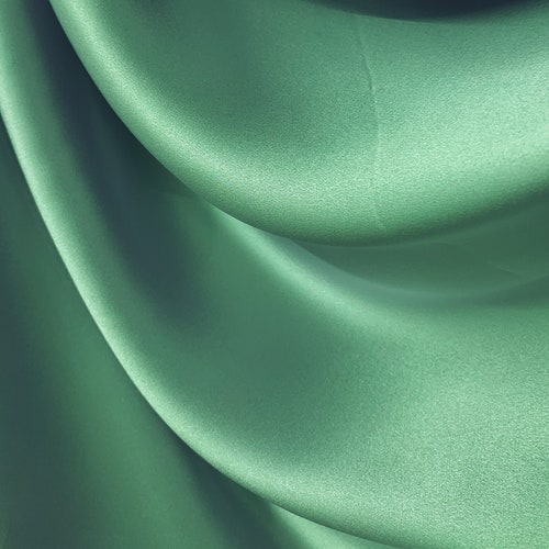 Hunter Green 100% Pure Mulberry Silk Fabric 19 Momme Silk by - Etsy