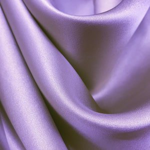 Lavender 100% Pure Mulberry Silk Fabric 19 momme Silk By The Yard