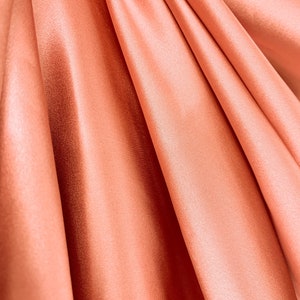 Peach 100% Pure Mulberry Silk Fabric 19 momme Silk By The Yard