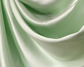 Sage 100% Pure Mulberry Silk Fabric 19 momme Silk By The Yard