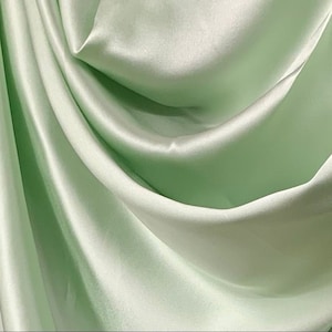 Sage 100% Pure Mulberry Silk Fabric 19 momme Silk By The Yard