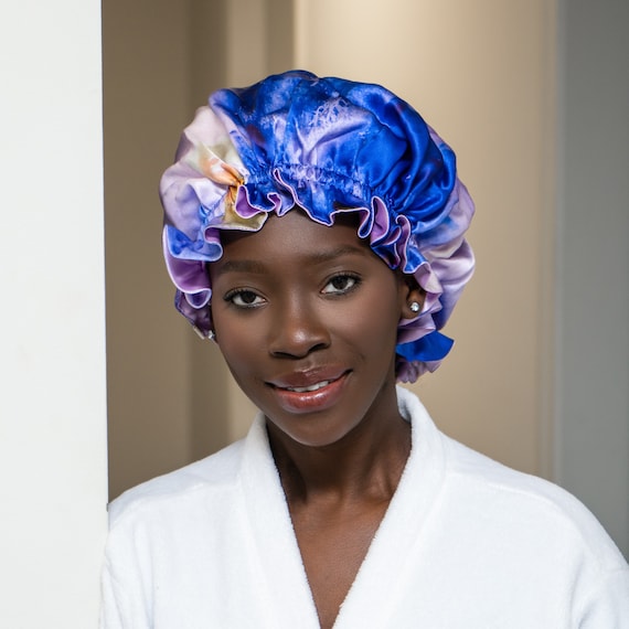 Cays Curls The Adjustable Satin Bonnet Lavender & Purple