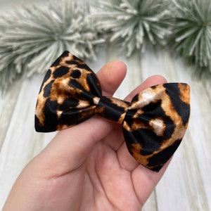 Leopard pure moerbei zijden vlinderdas 19 momma 6A Grade