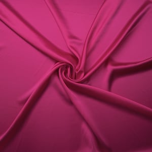 Fuchsia 100% Pure Mulberry Silk Fabric By The Yard 19 momme 6A Grade