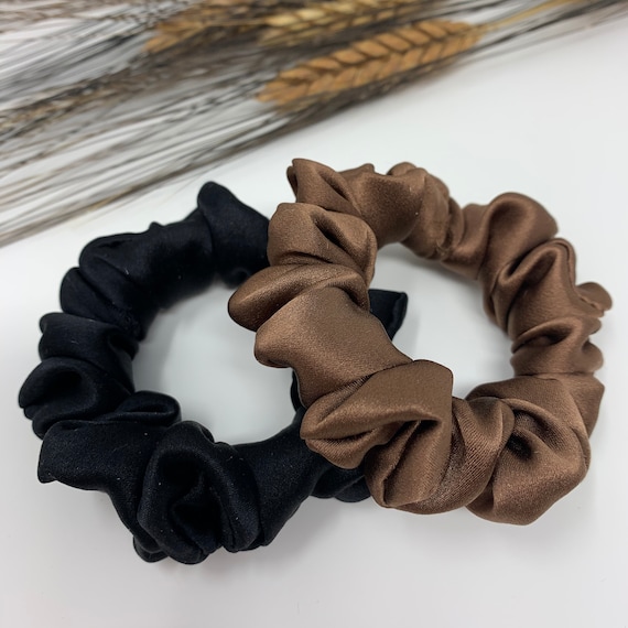 Handmade 100% Pure Silk Skinny Scrunchies: Charmeuse Hair  display picture 2