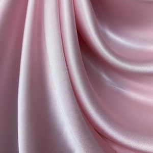 Baby Pink 100% Pure Mulberry Silk Fabric 19 momme Silk By The Yard
