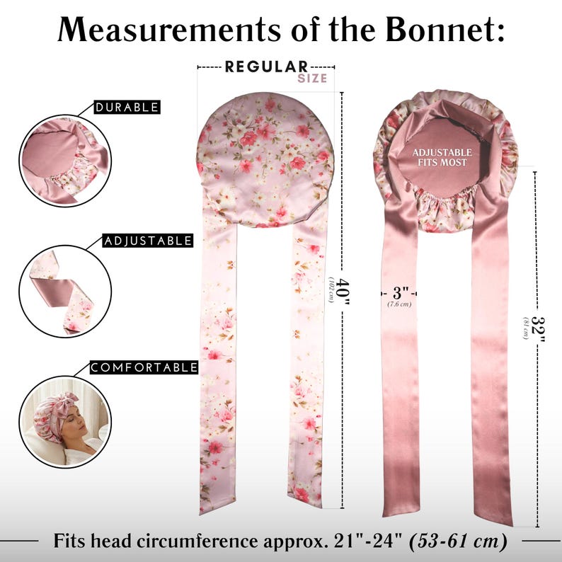 Reversible 100% Pure Mulberry Silk Bonnet Cherry Blossom - Etsy