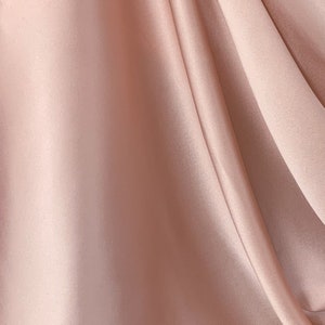 Pale Blush 100% Pure Mulberry Silk Fabric 19 momme Silk By The Yard