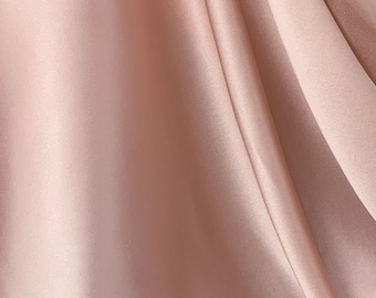 Pale Blush 100% Pure Mulberry Silk Fabric 19 momme Silk By The Yard