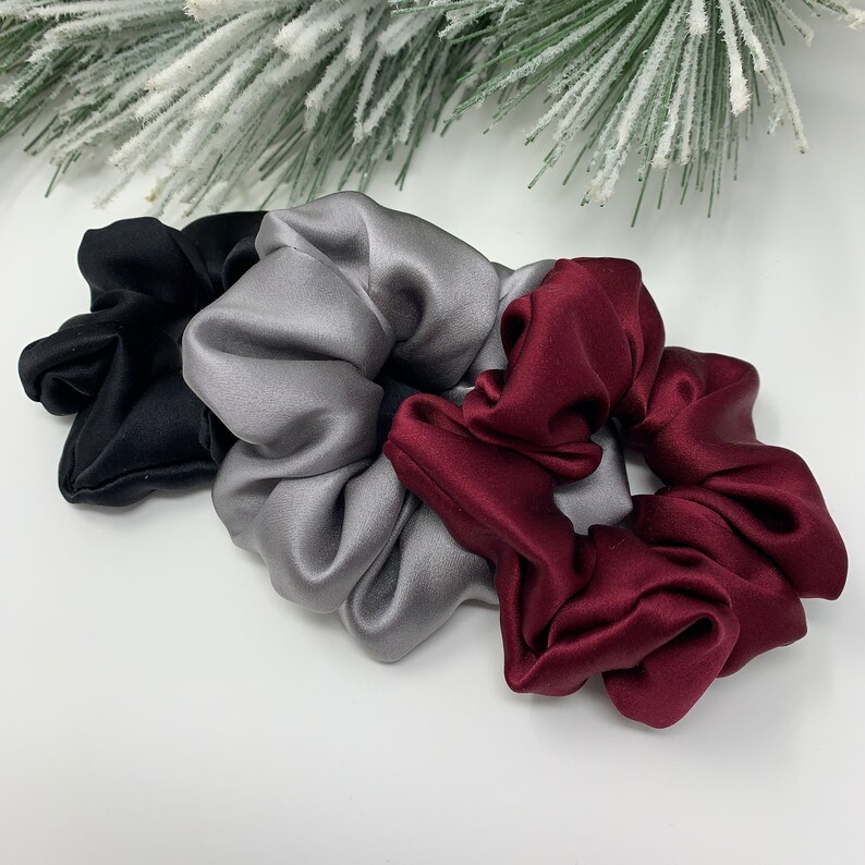 Pure Silk 3pack Scrunchies 100 Silk Scrunchies. Handmade Etsy