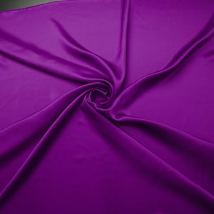Purple 100% Pure Mulberry Silk Fabric By The Yard 19 momme 6A Grade