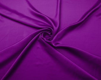 Purple 100% Pure Mulberry Silk Fabric By The Yard 19 momme 6A Grade