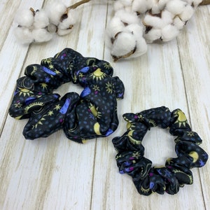 Sun and Moon 100% Pure Mulberry Silk Scrunchies. Organic Silk Bedtime Hair Ties