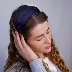 Midnight Pure Silk Headband 100% Mulberry Silk Great Hair Wrap Protective Silk Headband No hair damage