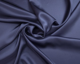 Midnight Blue 100% Maulbeerseide Stoff 19 Momme 6A Klasse