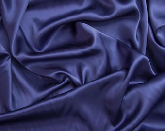 Marineblau 100% reine Maulbeerseide Stoff 19 Momme Seide Schüttgut