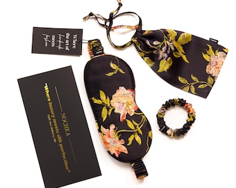Wild Rose 100% Mulberry Silk Eye Mask 22 momme