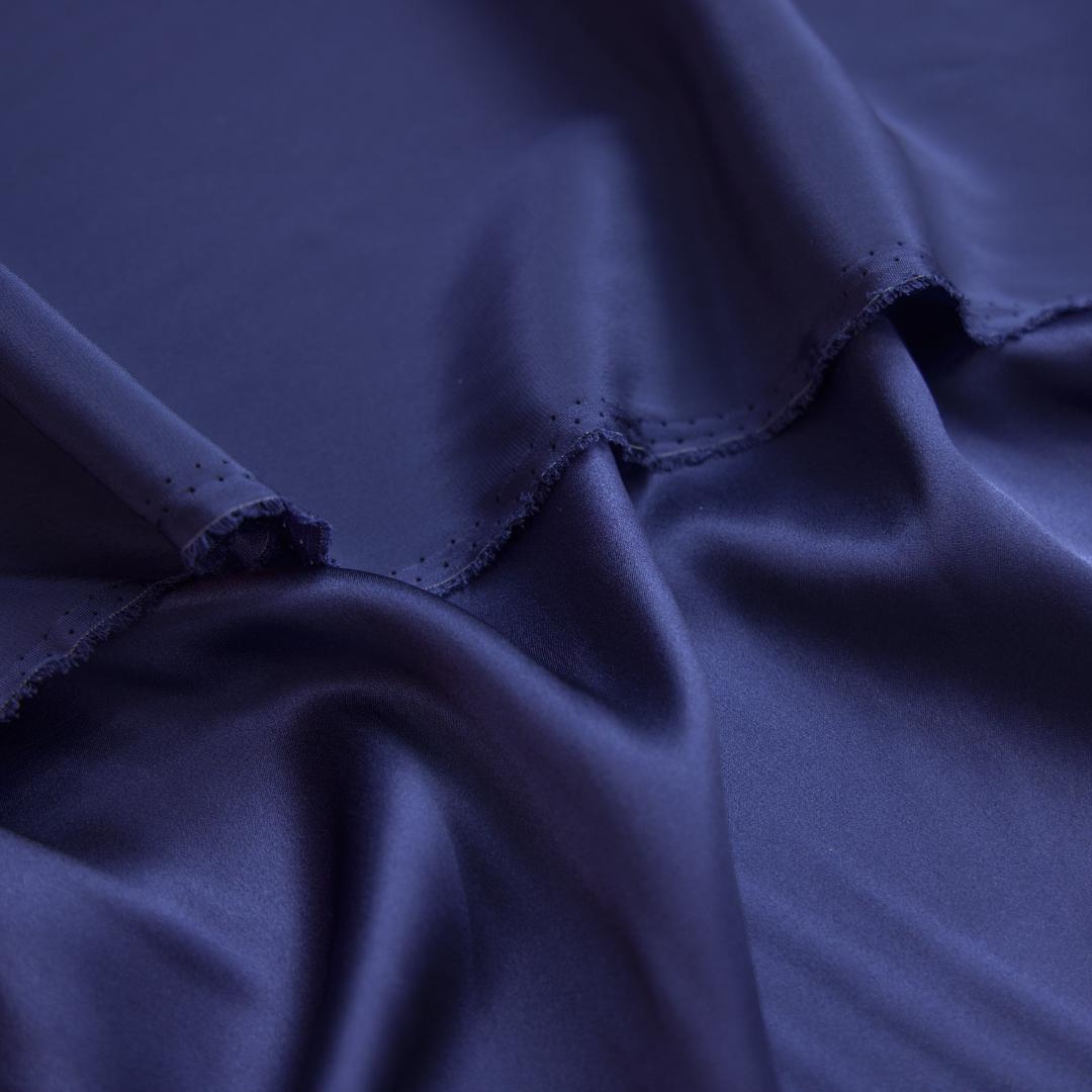 Navy Blue 100% Pure Mulberry Silk Fabric 19 Momme Silk by the Yard