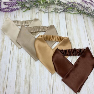 Pure Silk Top Knot Headband. 100% Real Silk Knotted  Head Band. Natural Silk Head Wrap. Silk Head Wrap Hair Scarf. Turban.