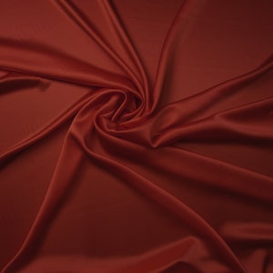 Merlot Red 100% Pure Mulberry Silk Fabric By The Yard 19 momme 6A Grade
