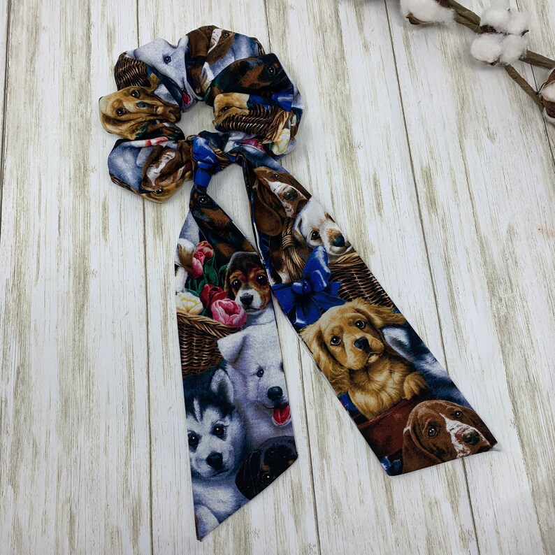 Jumbo Dog Printed Scrunchie Scarf