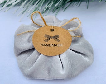 Stone Gray Hair Scrunchies. Handmade Hair Ties. Ponytail holder.