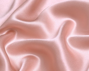 Blush 100% Pure Mulberry Silk Fabric 19 momme Silk By The Yard